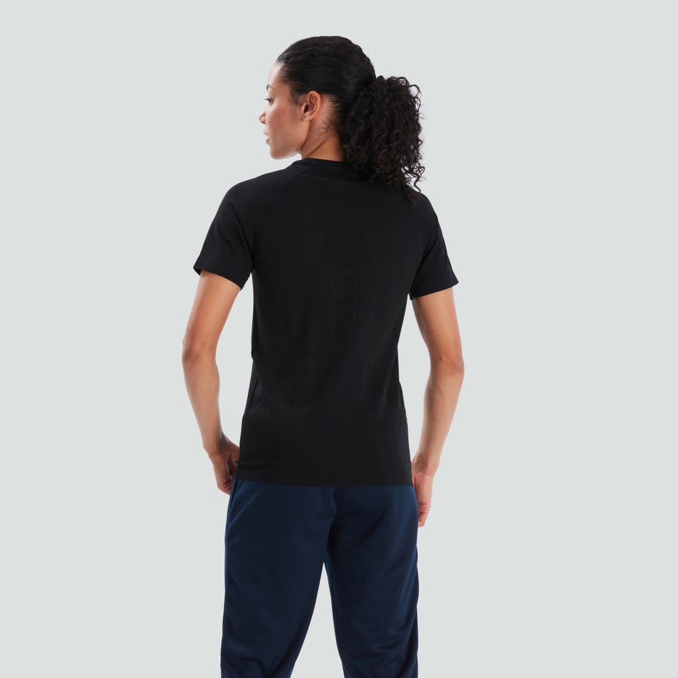 Womens Seamless Tee Black/Grey