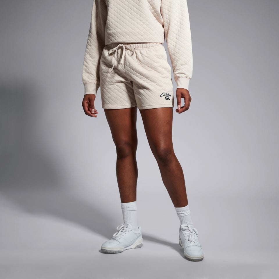 Womens Scene-Set 5" Knit Shorts Beige