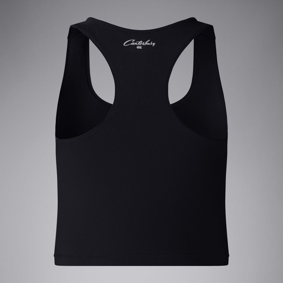 Womens Convex Crop Vest Black