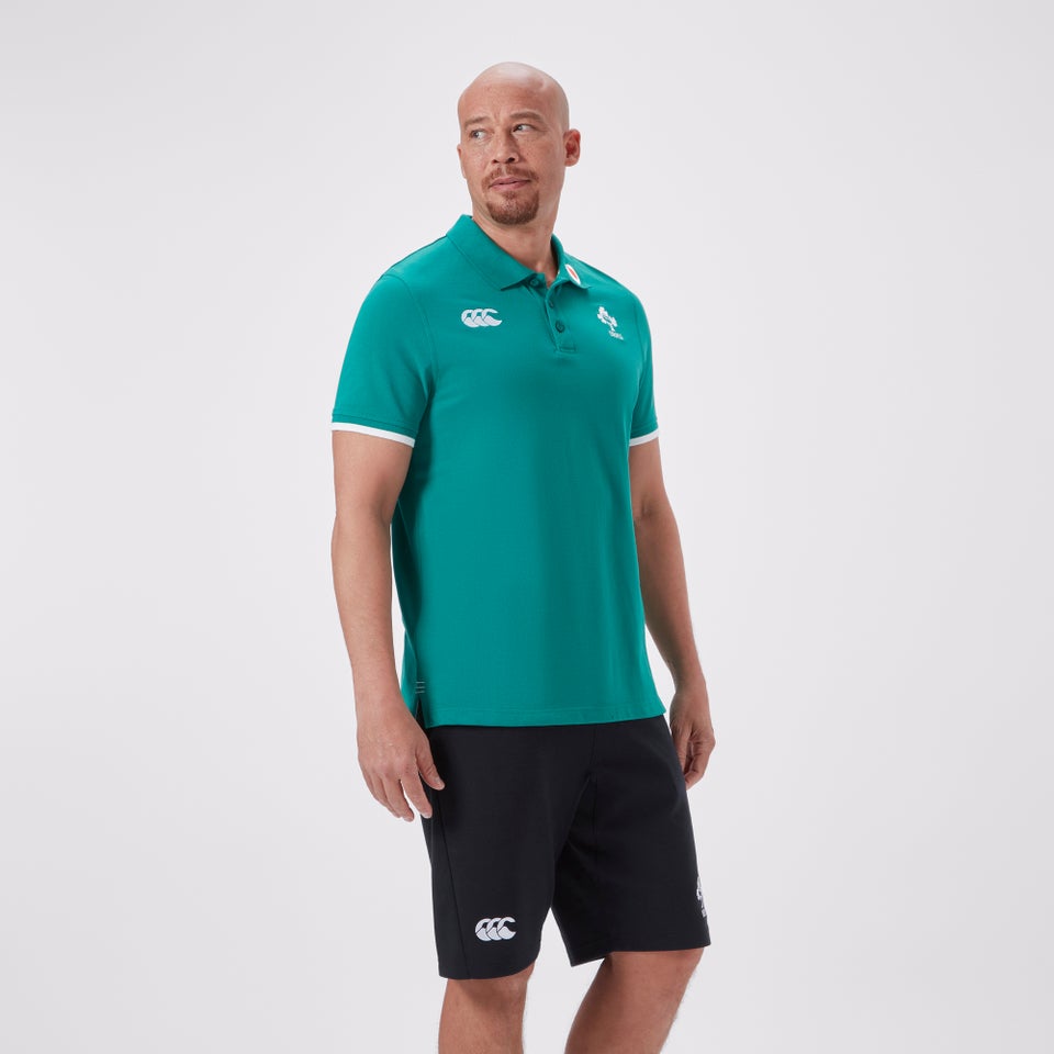Mens Ireland Team Polo Shirt Green/White
