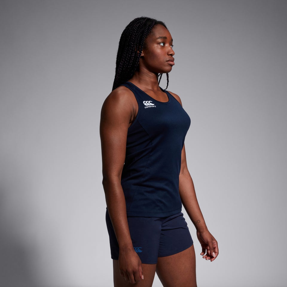 Womens Club Dry Racerback Singlet Navy