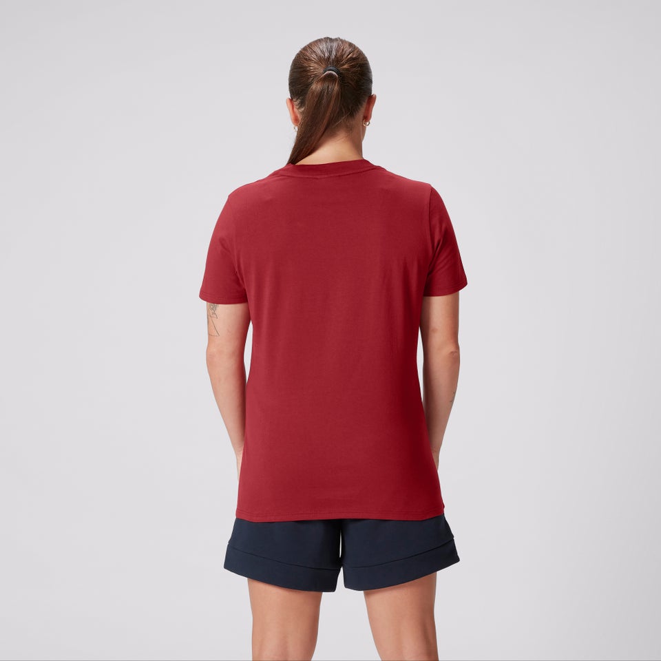 Womens British & Irish Lions Cotton Jersey Tee Red