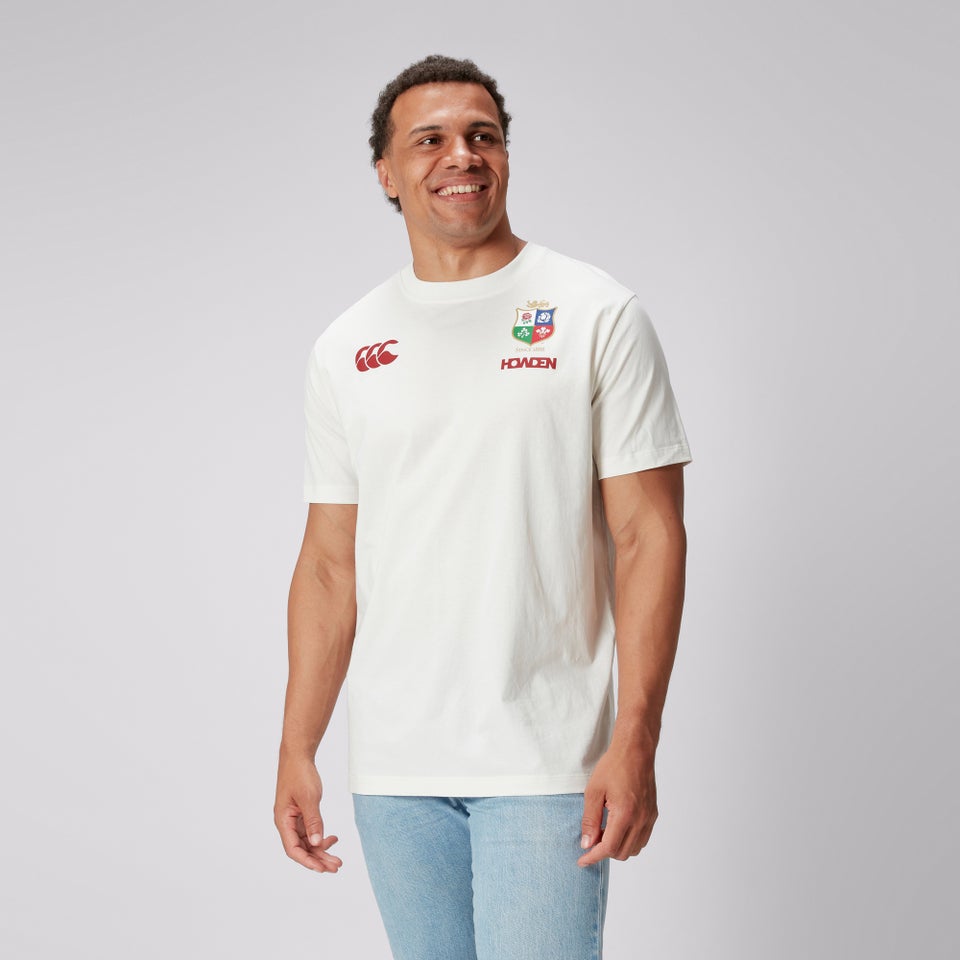 Mens British & Irish Lions Cotton Jersey Tee Cream