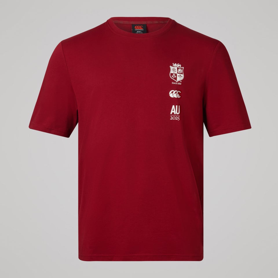 Adult Unisex British & Irish Lions Tour 25 Tee Red