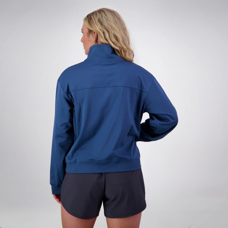 Womens Tempo+ 1/4 Zip Top Blue