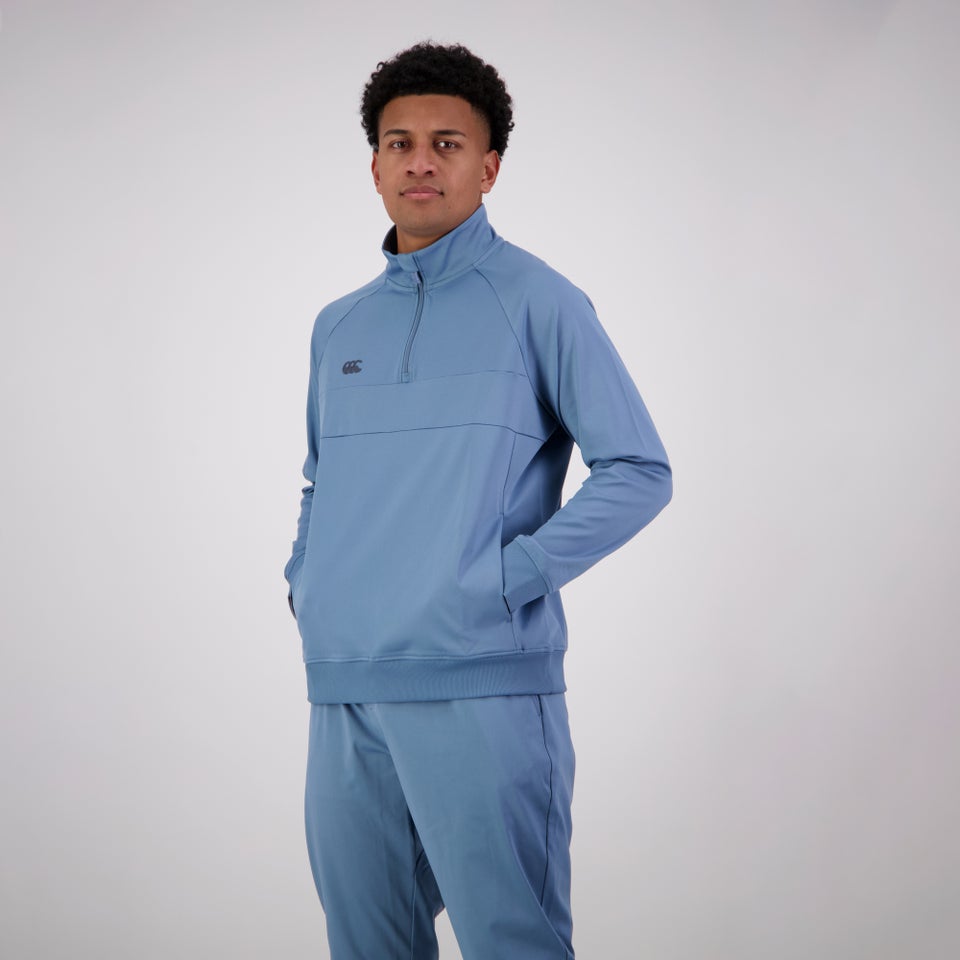 Mens Tempo+ 1/4 Zip Top Blue