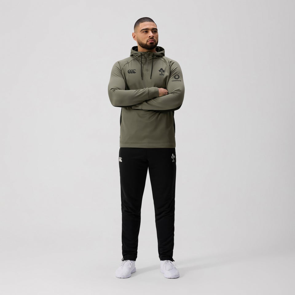 Mens Ireland Zip Training Hoody Green/Black