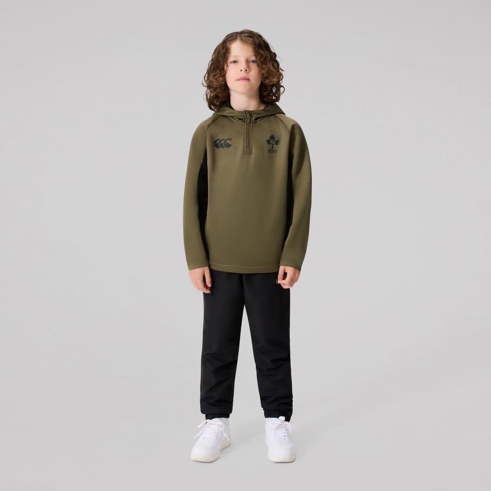 Junior Unisex Zip Training Hoody Green/Black