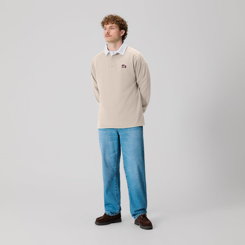 Mens The Rugby Jersey Beige