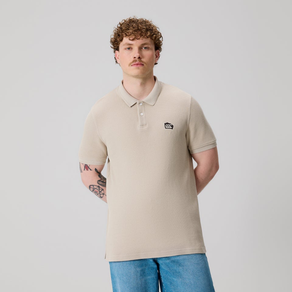Mens Classic Polo Beige